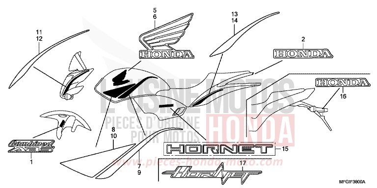 MARKE von Hornet ABS PEARL ACID YELLOW (Y205) von 2010
